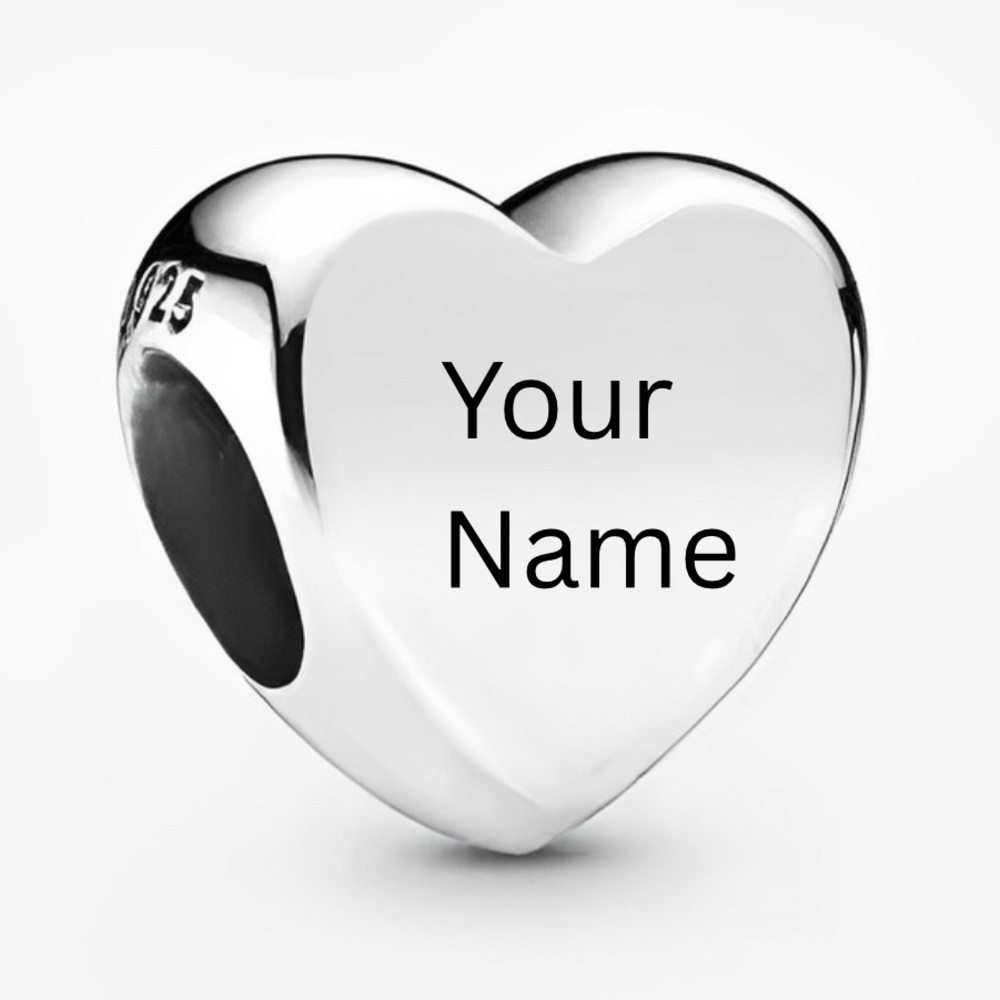 Custom Name Heart Charm